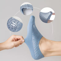 Men's 6-Pair Invisible No-Show Ice Silk Socks: Cool, Breathable, Non-Slip Comfort