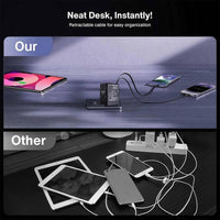 2-in-1 Gan 120w Fast Charger, Retractable Scalable Max Super Fast Charger Module, Retractable Fast Charging Cable with 3-in-1 Cables for