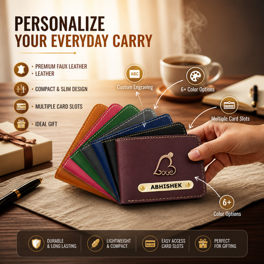 Customize Name & Charm Royal Craft Wallet