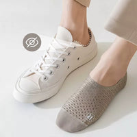 Men's 6-Pair Invisible No-Show Ice Silk Socks: Cool, Breathable, Non-Slip Comfort